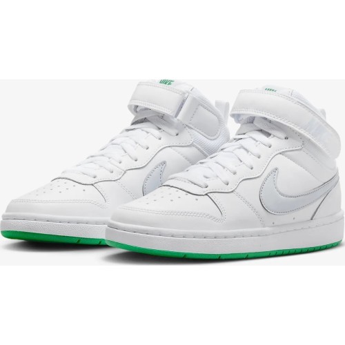Подростковые кроссовки Nike Court Borough Mid 2 White Grey Green CD7782 115