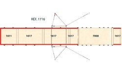 Piezemēšanās paklāju komplekts sacensību dažādaugstuma līdztekām – ar virsējo paklāju – 28 m² – FIG sertificēts
