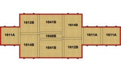 Комплект матов для приземления на соревновательные брусья, 43 м², сертификат FIG