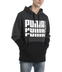 Толстовка Puma Rebel Up Hoodie Grey Black
