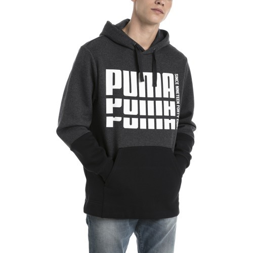 Толстовка Puma Rebel Up Hoodie Grey Black