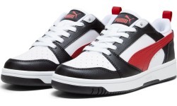 Puma Rebound V6 Lo Jr Junior Shoes Black White Red 393833 04