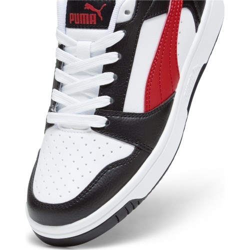 Подростковая обувь Puma Rebound V6 Lo Jr Black White Red 393833 04
