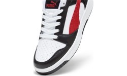 Puma Rebound V6 Lo Jr apavi pusaudžiem Black White Red 393833 04