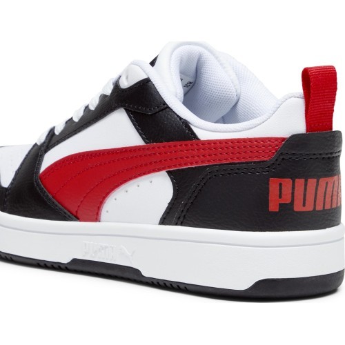 Puma Rebound V6 Lo Jr apavi pusaudžiem Black White Red 393833 04