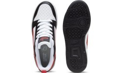 Puma Rebound V6 Lo Jr apavi pusaudžiem Black White Red 393833 04