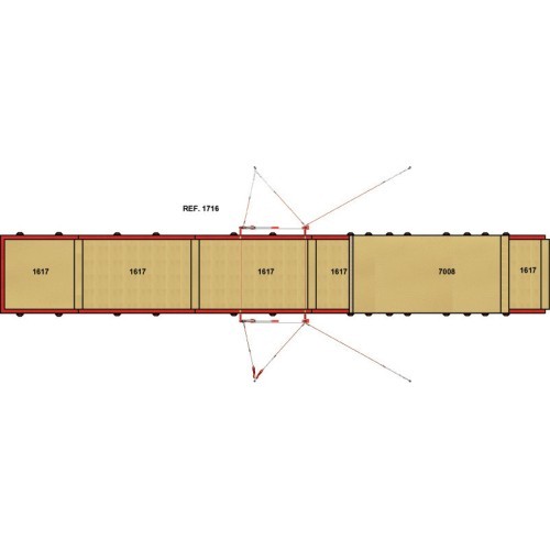 Piezemēšanās matraču komplekts sacensībām, asimetriskie līdztekas – 28 m²