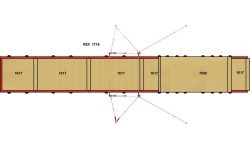 Piezemēšanās matraču komplekts sacensībām, asimetriskie līdztekas – 28 m²