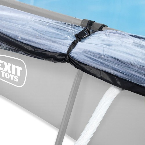 Бассейн EXIT Soft Grey 300x200x65 см с фильтр-насосом и куполом, серый