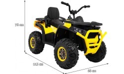 Kvadricikls ATV Desert, dzeltens