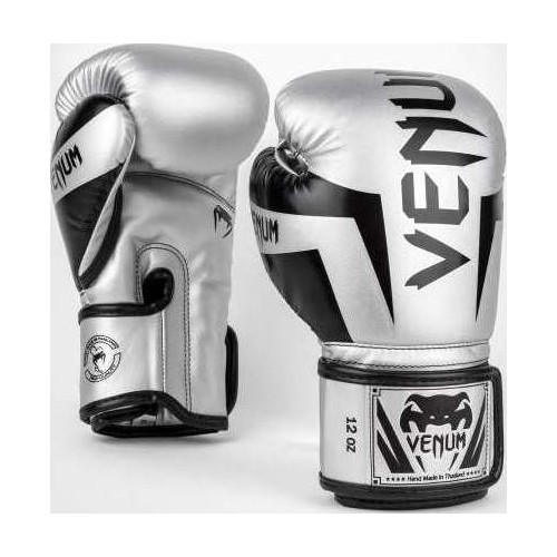 Боксерские перчатки Venum Elite - серебристый/черный