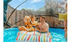 Baseins EXIT Wood ø300 x 76 cm ar jumtiņu un filtru