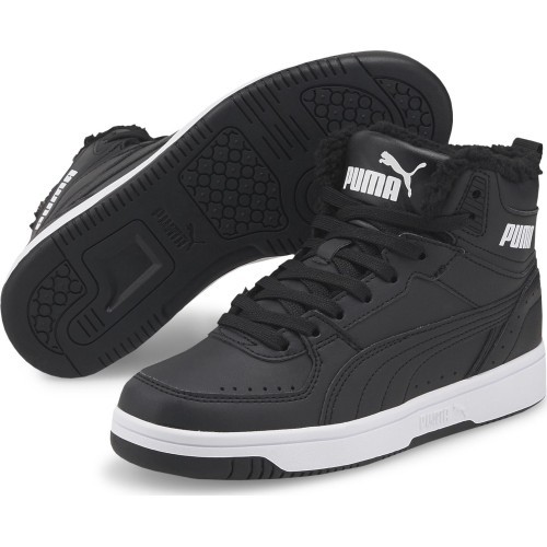 Puma Rebound Joy Fur Black shoes for teens 375477 01