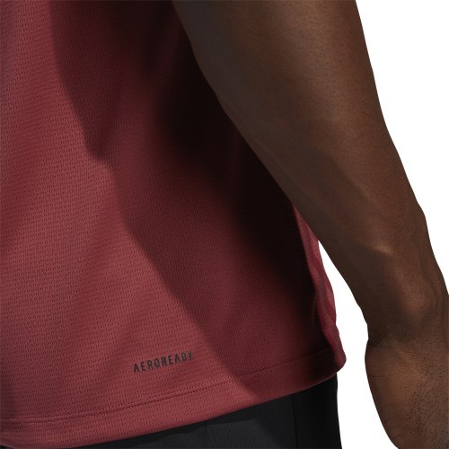 Adidas Aero 3s Tee Men's T-Shirt Red