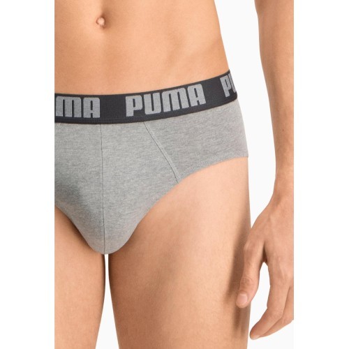 Puma Basic Brief vīriešu apakšbikses Black Grey 889100 19