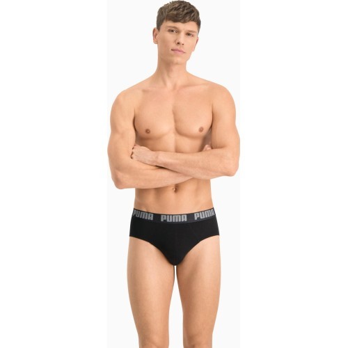 Puma Basic Brief vīriešu apakšbikses Black Grey 889100 19