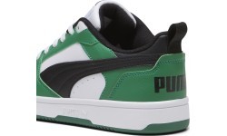 Puma pusaudžu apavi Rebound V6 Lo Jr Black White Green 393833 05