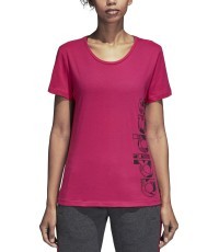 Женская футболка Adidas Aop Linear Tee, Real Magenta DJ1626