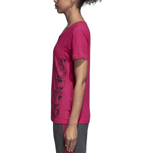 Женская футболка Adidas Aop Linear Tee, Real Magenta DJ1626
