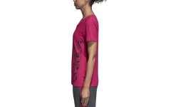Женская футболка Adidas Aop Linear Tee, Real Magenta DJ1626