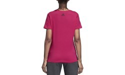 Adidas Aop Linear Tee women's top, Real Magenta DJ1626