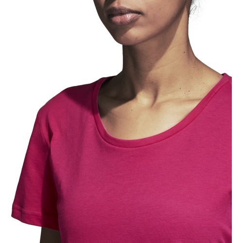 Adidas Aop Linear Tee women's top, Real Magenta DJ1626