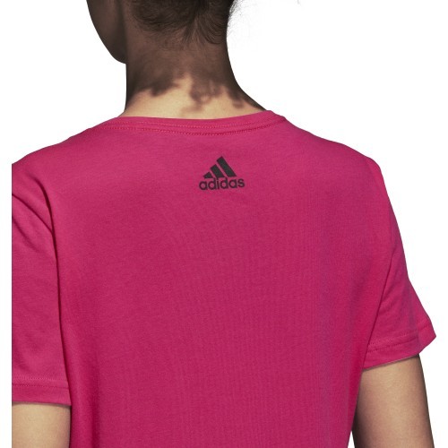 Adidas Aop Linear Tee sieviešu krekls, Real Magenta DJ1626