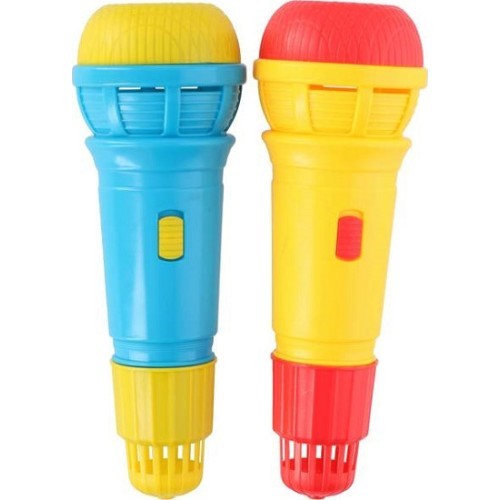 Microphone Eddy Toys, 8.2x8.2x24cm - Yellow/Blue