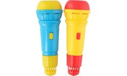 Микрофон Eddy Toys, 8,2x8,2x24 см - Жёлтый/синий