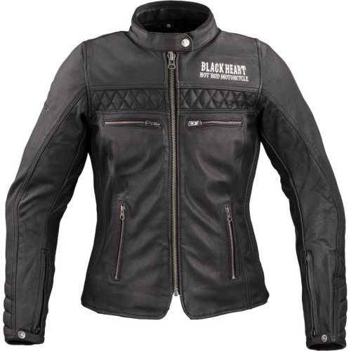 Женская кожаная мотоциклетная куртка W-TEC Black Heart Raptura - Black
