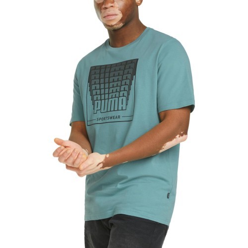 Puma Men's T-Shirt Wording Grap Green 848564 50