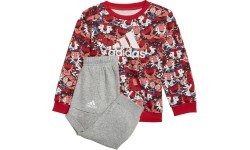 Детский спортивный костюм Adidas I Aop Jog Ft, Grey/Red HF1970