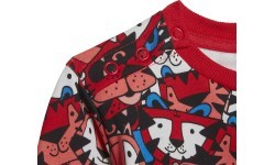 Детский спортивный костюм Adidas I Aop Jog Ft, Grey/Red HF1970