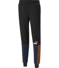 Puma Men's Sweatpants Ess+ Block Black Blue Orange 849037 71