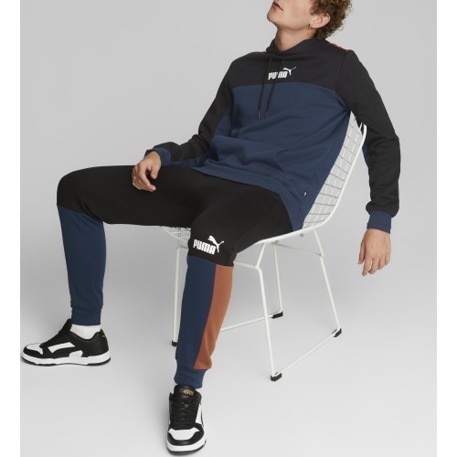 Мужские спортивные брюки Puma Ess+ Block Sweatpants Black Blue Orange 849037 71