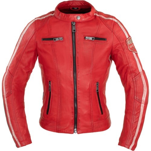 Женская кожаная куртка W-TEC Umana - Red