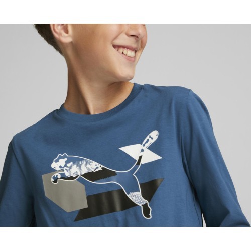 Puma pusaudžu krekls Alpha Longsleeve Tee zils 670103 17