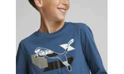 Puma футболка подростковая Alpha Longsleeve Tee синяя 670103 17