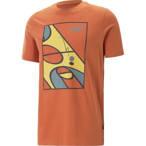 Puma Graphics Court Tee vīriešu krekls Chili Orange 674481 94