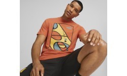 Мужская футболка Puma Graphics Court Tee Chili Orange 674481 94