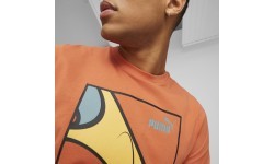 Puma Graphics Court Tee Men's T-Shirt Chili Orange 674481 94