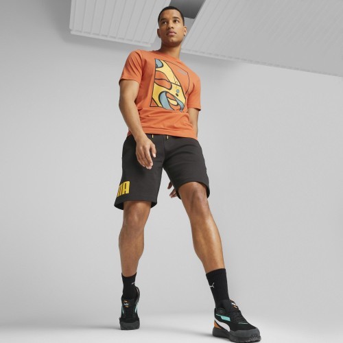 Puma Graphics Court Tee Men's T-Shirt Chili Orange 674481 94