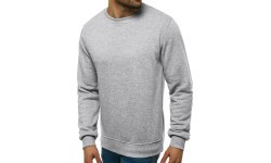 J.Style Men's Sweatshirt Fleece Light Grey 68B2001-2