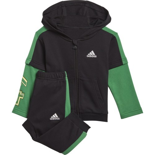 Adidas I Bold 49 Set Kids Tracksuit Black Green GM8945
