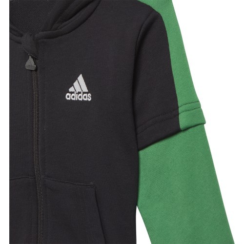 Adidas I Bold 49 Set Kids Tracksuit Black Green GM8945