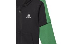 Спортивный костюм детский Adidas I Bold 49 Set чёрный/зелёный GM8945