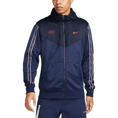Nike vīriešu džemperis M NSW Repeat SW PK FZ Hoody Navy DX2025 410