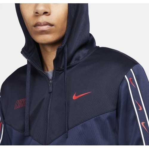 Nike vīriešu džemperis M NSW Repeat SW PK FZ Hoody Navy DX2025 410