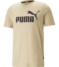 Puma kokvilnas vīriešu T-krekls Ess Logo Tee Cream 586667 85