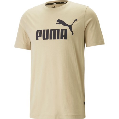 Puma kokvilnas vīriešu T-krekls Ess Logo Tee Cream 586667 85